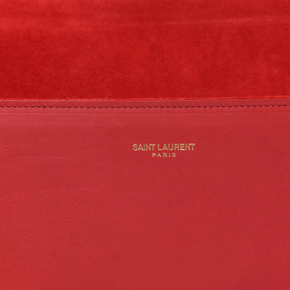 Saint Laurent Calfskin Classic Y Ligne Clutch Red 6 of 13