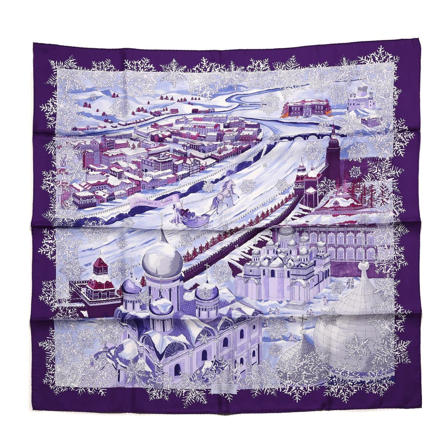 Silk Scarf De Passage a Moscou Scarf 90