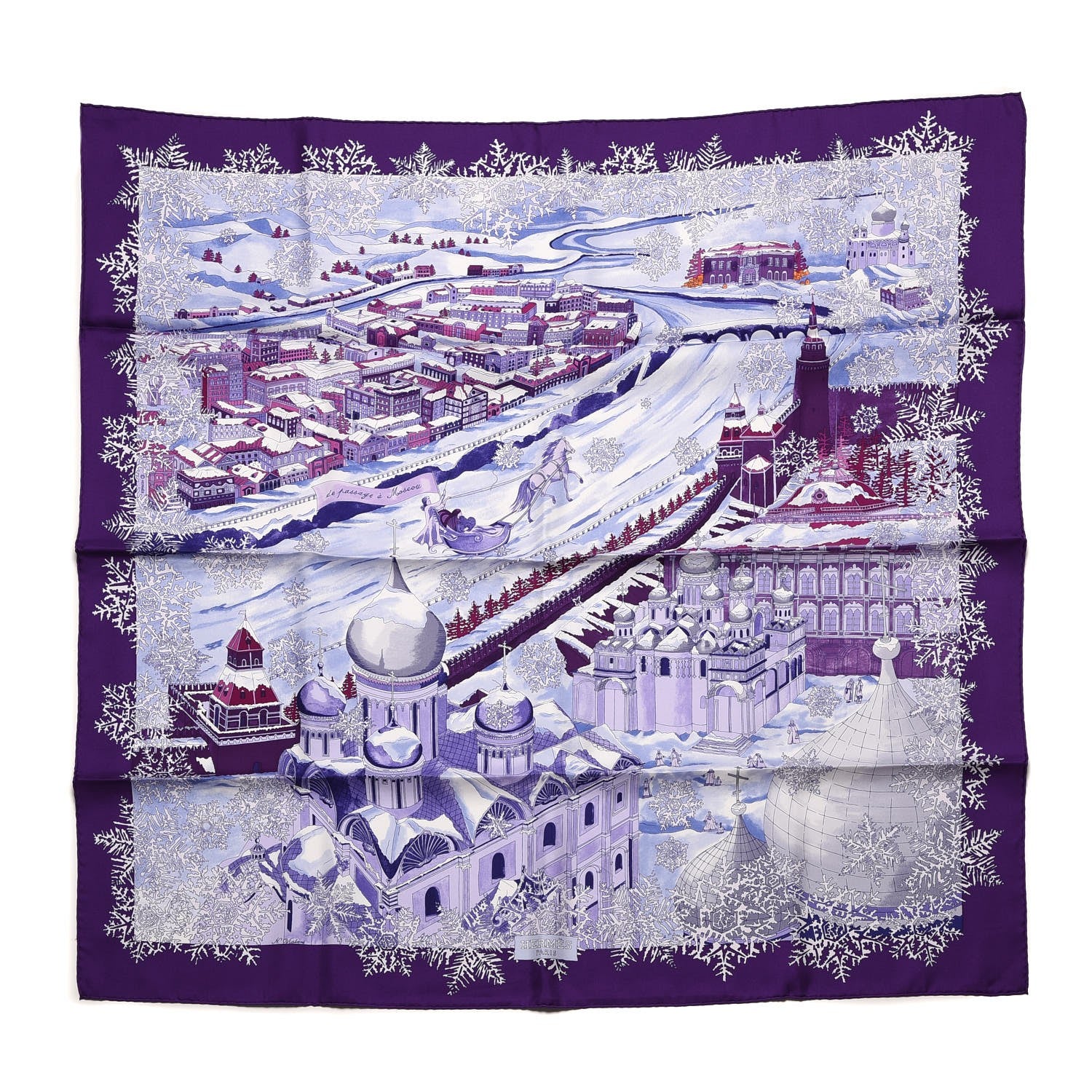 Hermes Silk Scarf De Passage a Moscou Scarf 90 1 of 4