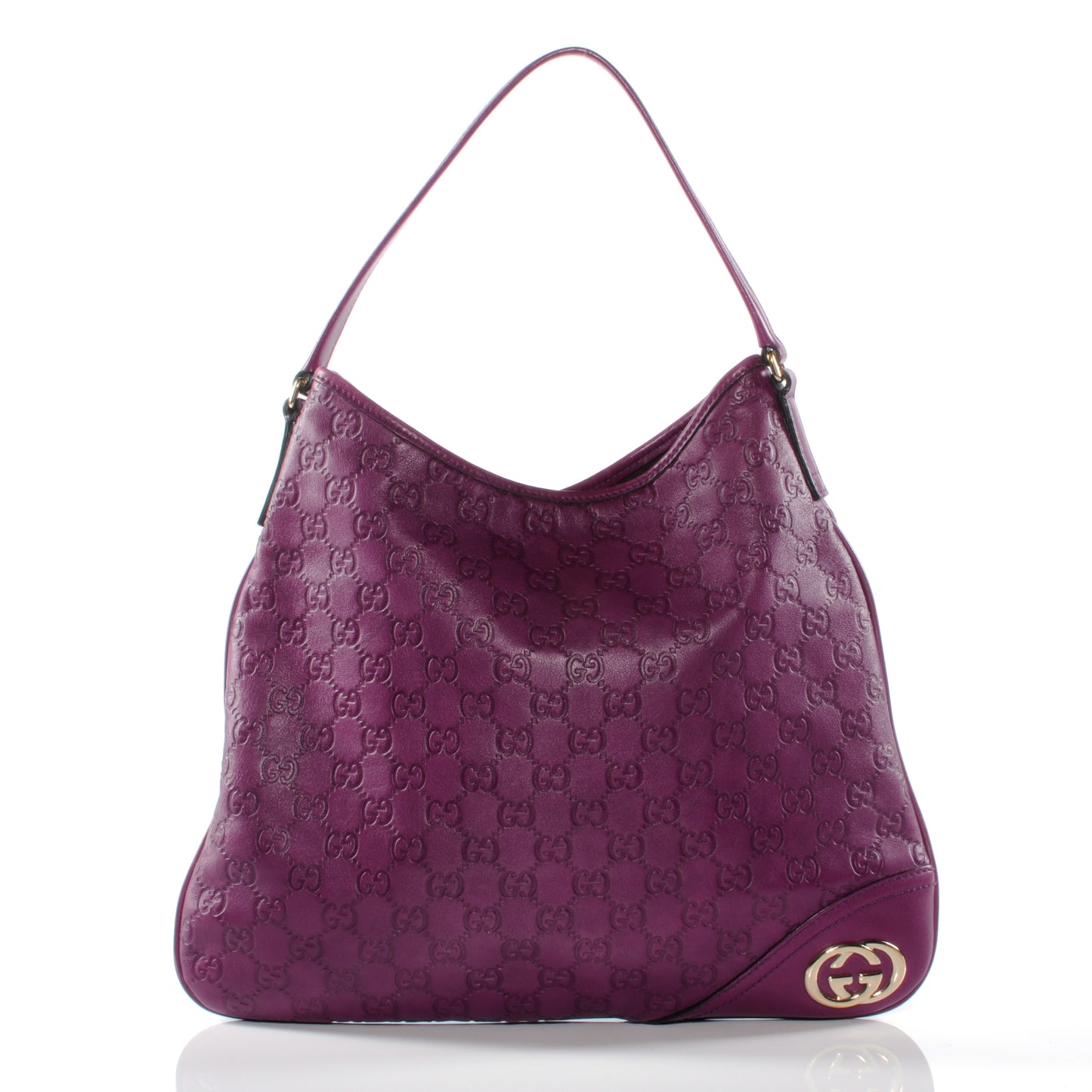Guccissima Medium New Britt Hobo Purple