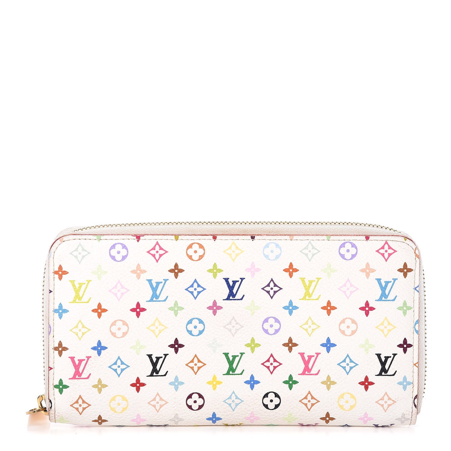 Louis Vuitton Monogram Multicolor Zippy Wallet White Litchi 1 of 15