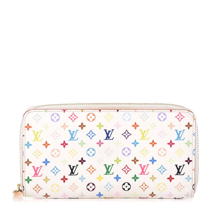 Louis Vuitton Monogram Multicolor Zippy Wallet White Litchi 1 of 15
