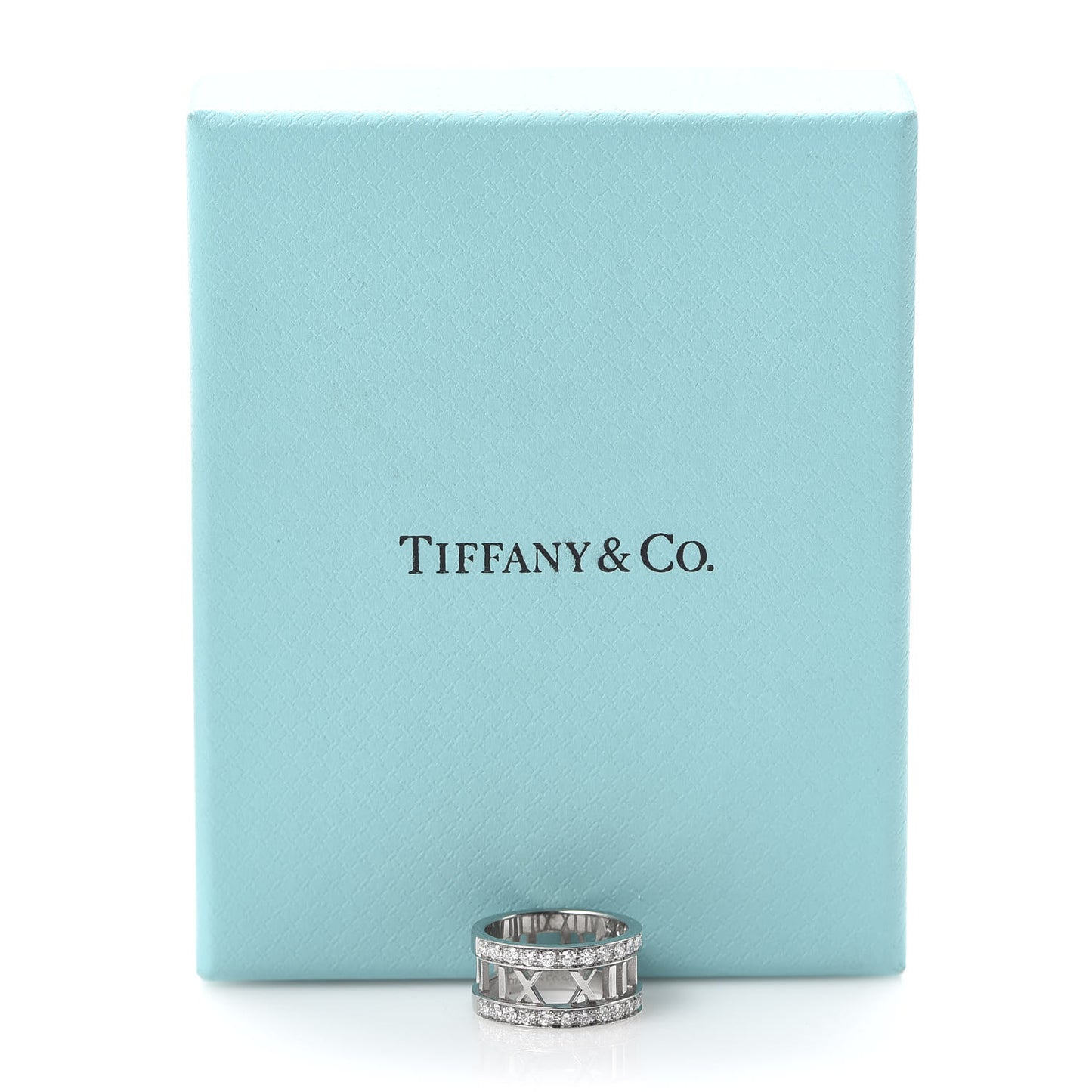 18K White Gold Diamond Wide Atlas Open Ring 47 4.25