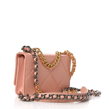Chanel Goatskin Quilted 19 Wallet On Chain WOC Rose Clair 2 of 11