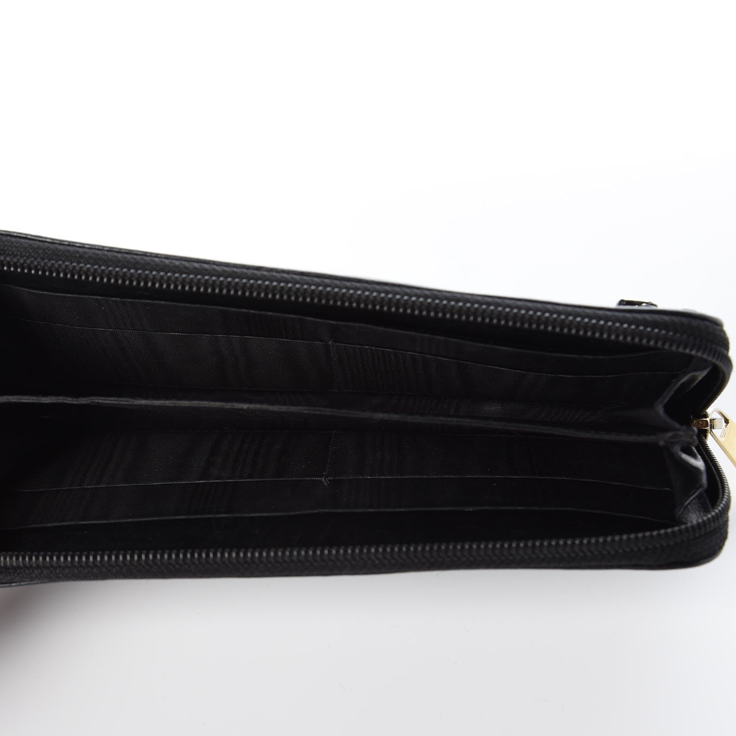 Chanel Caviar CC Timeless Large Zip Around Wallet Black 5 of 14