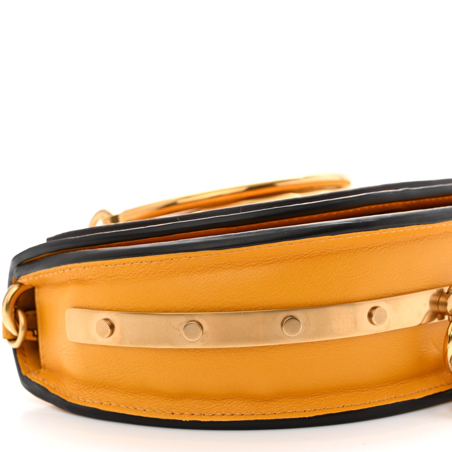 Chloe Calfskin Small Nile Bracelet Minaudiere Bag Dark Ochre 10 of 11