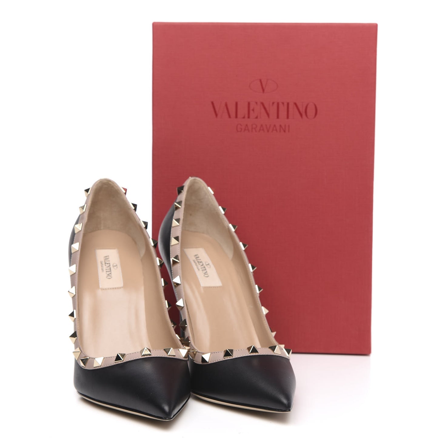 Nappa Rockstud 100mm Pumps 40.5 Black Poudre