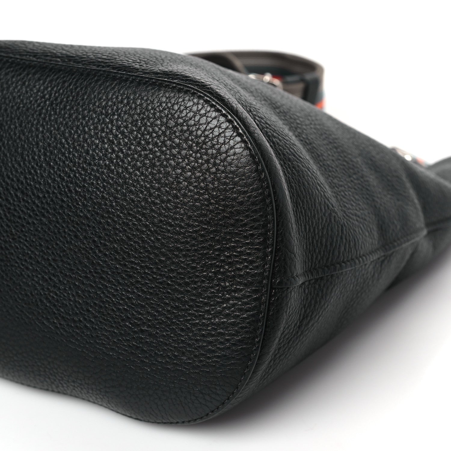 Prada Vitello Phenix Logo Hobo Black 8 of 8