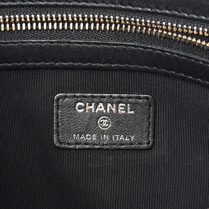 Chanel Lambskin Quilted Medium Cosmetic Case Black 6 of 8