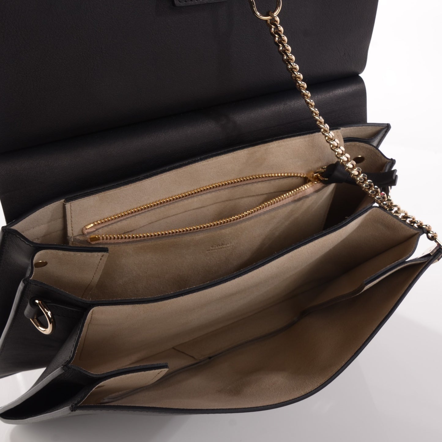 Calfskin Medium Faye Shoulder Bag Black