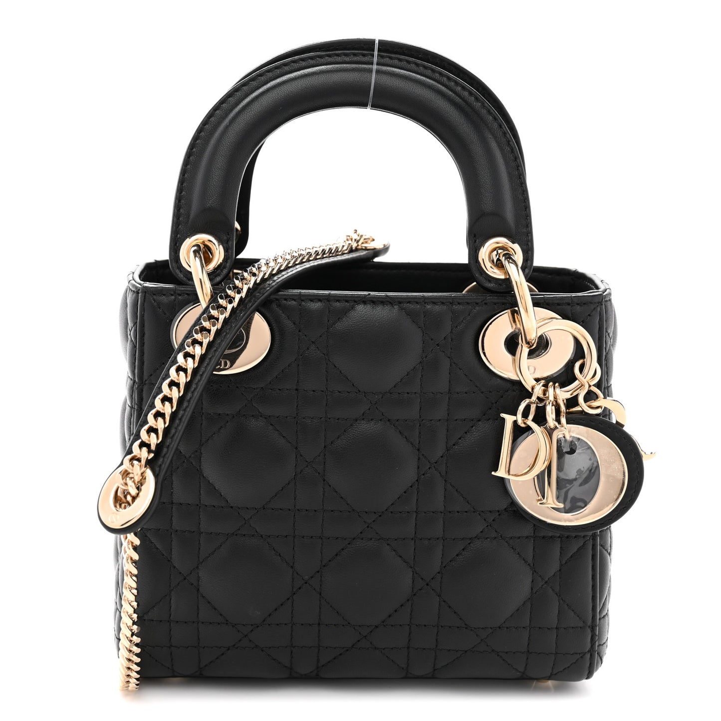 Lambskin Cannage Mini Lady Dior Black