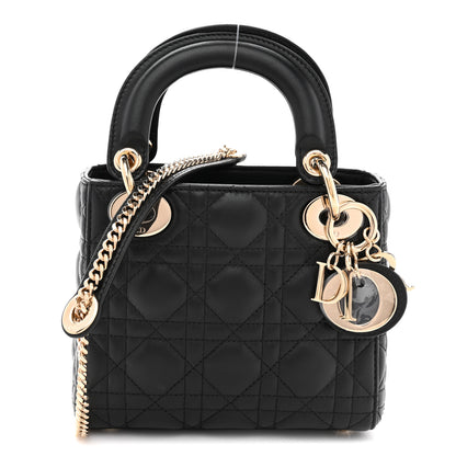 Christian Dior Lambskin Cannage Mini Lady Dior Black 1 of 13