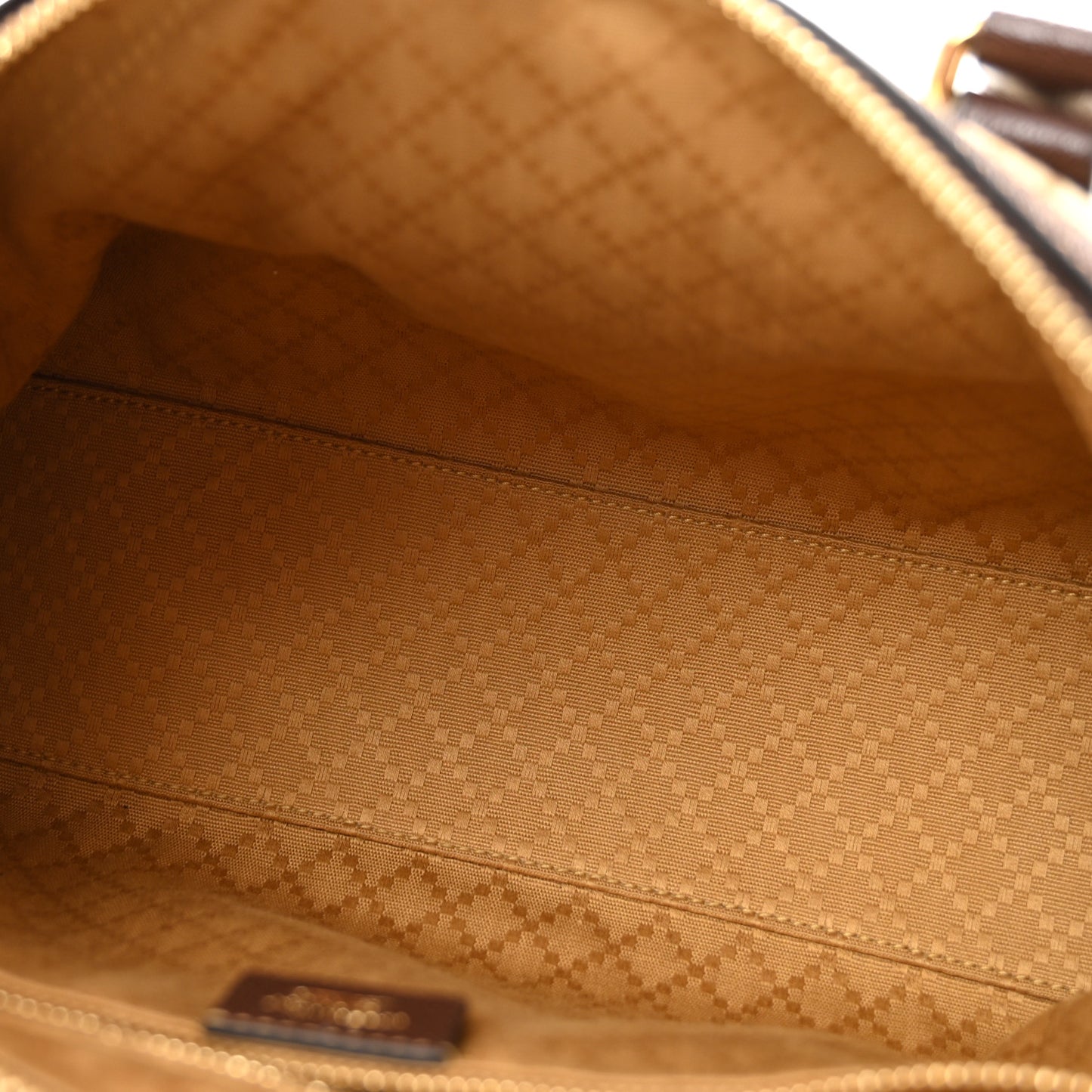 GG Monogram Web Medium Borsetto Boston Sand Brown