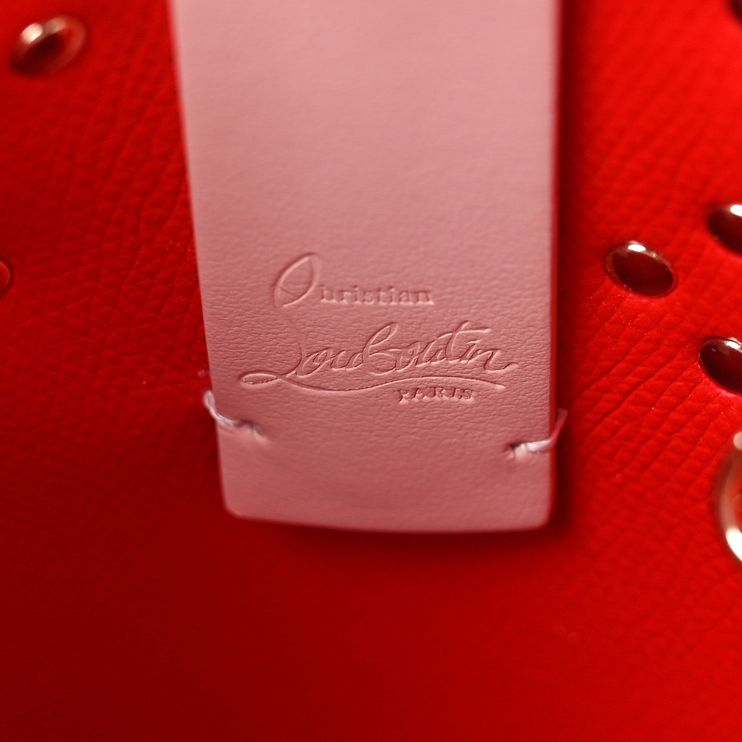 Christian Louboutin Calfskin Empire Spike Studded Mini North South Cabata Tote Rosy 6 of 8