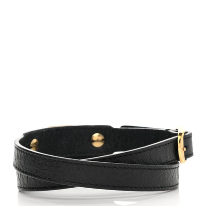 Balenciaga Agneau Giant 12 Gold Hardware Triple Tour Bracelet S Black 3 of 8
