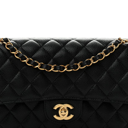 Chanel Caviar Quilted Medium Double Flap Black 8 of 10
