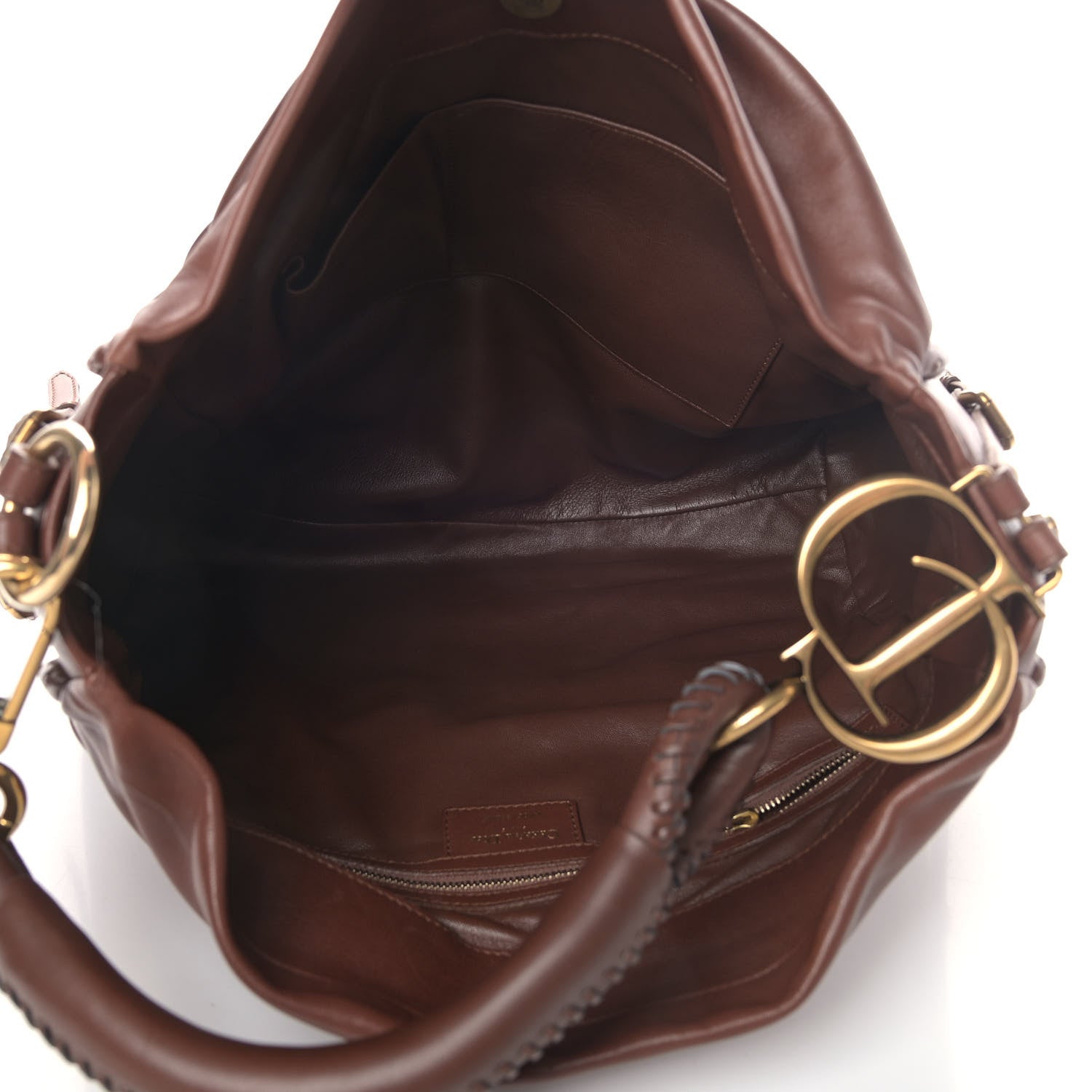 Christian Dior Lambskin Medium Libertine Hobo Brown 4 of 7