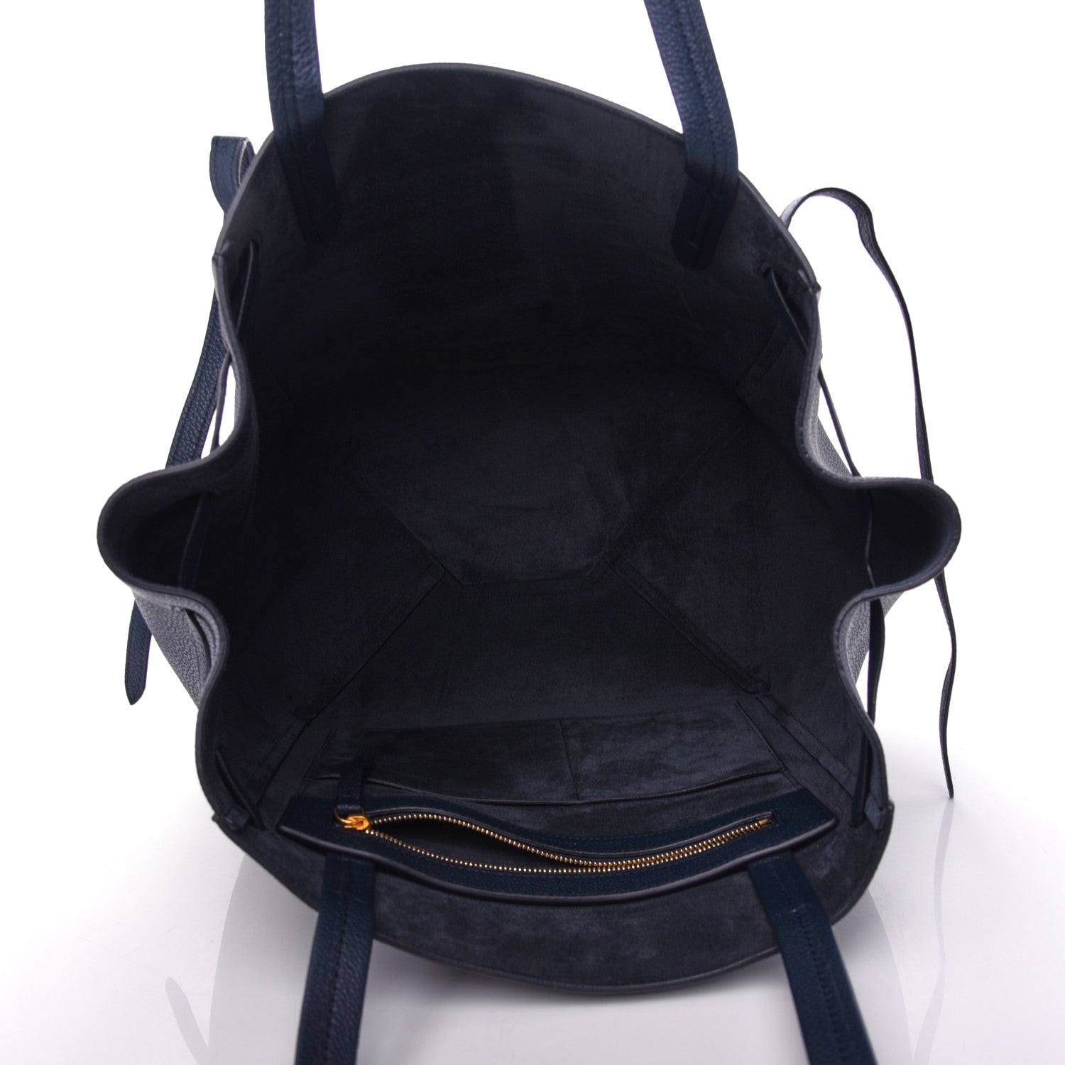 Celine Soft Grained Calfskin Small Belt Cabas Phantom Navy 5 of 9