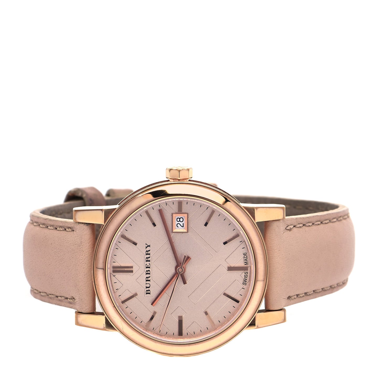 Stainless Steel Calfskin 33mm The City Quartz Watch Nude BU9109