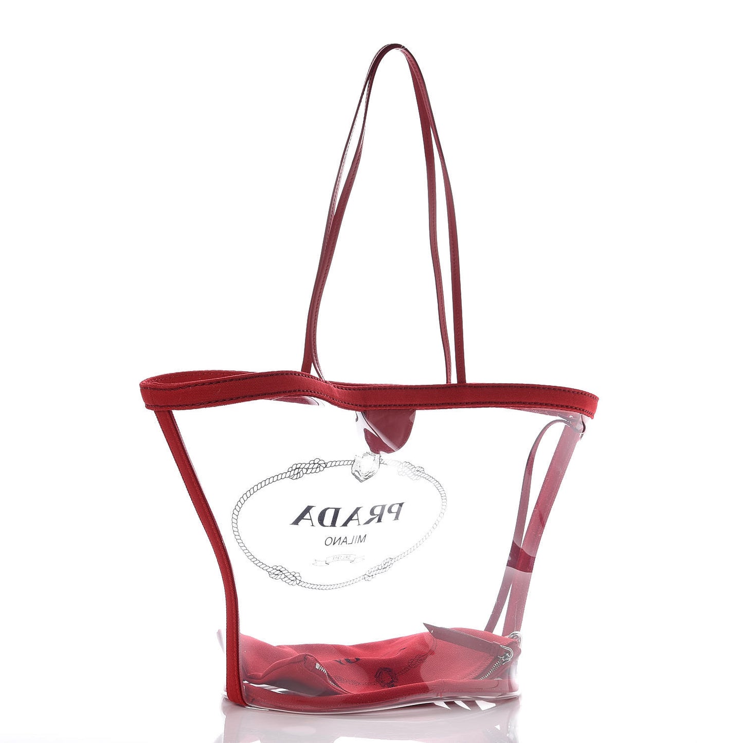 Plexiglass Canapa Shopper Tote Red