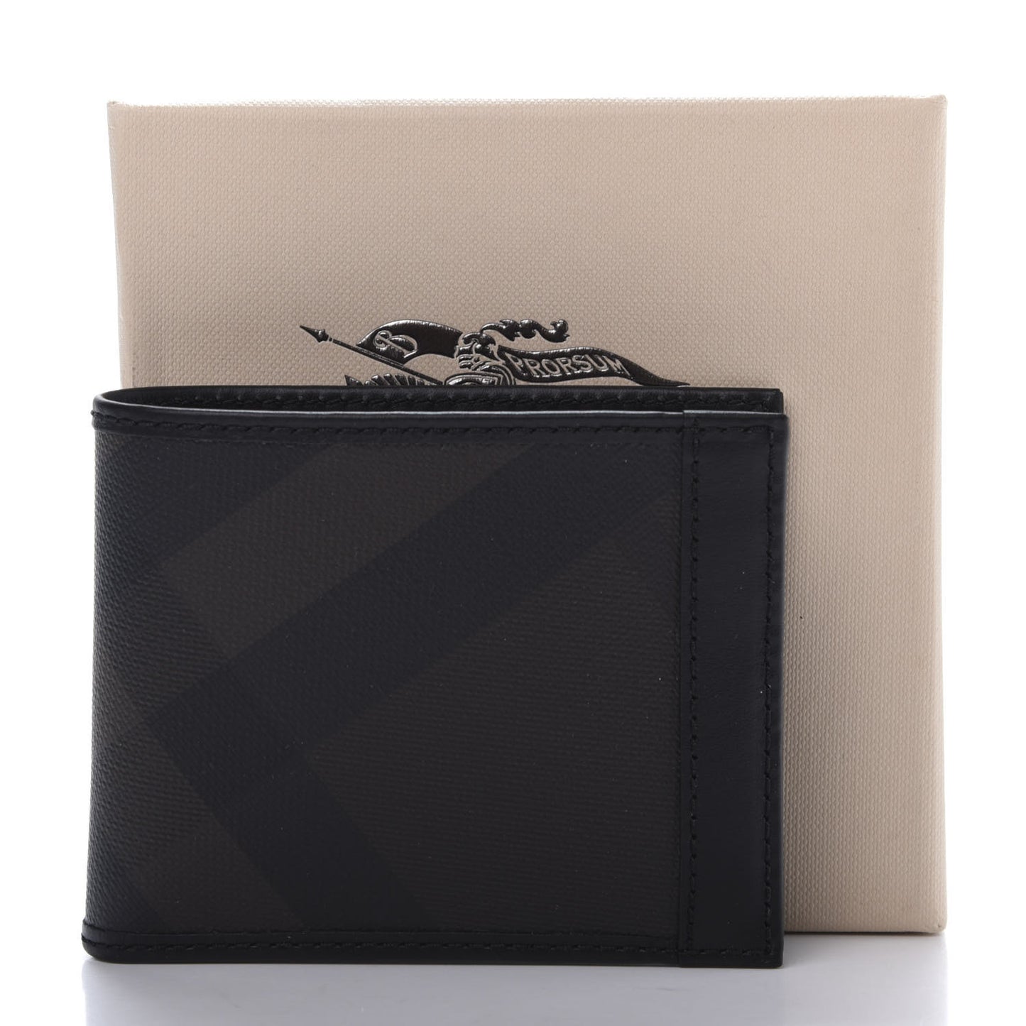 Smoked Check Bi-Fold Wallet Black
