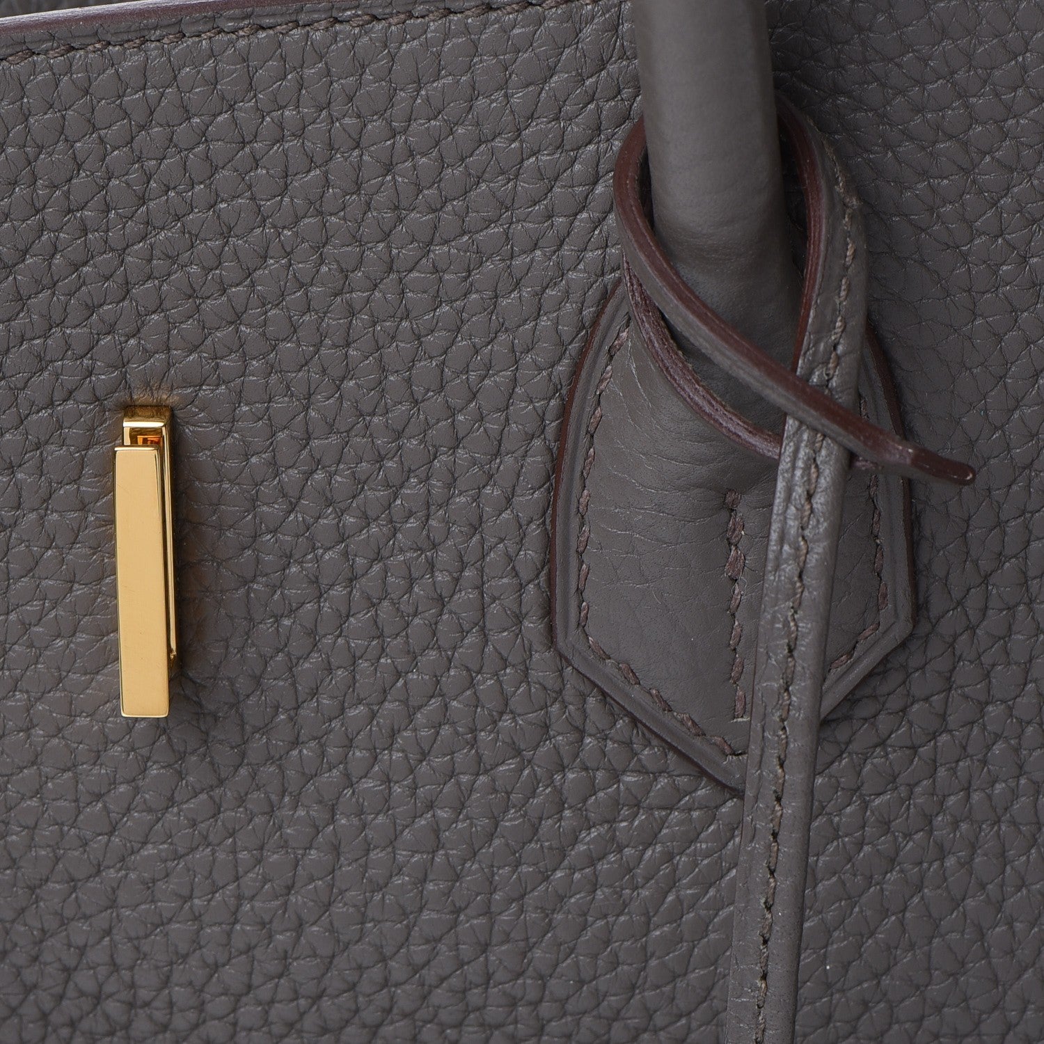 Hermes Taurillon Clemence Birkin 35 Etain 26 of 37