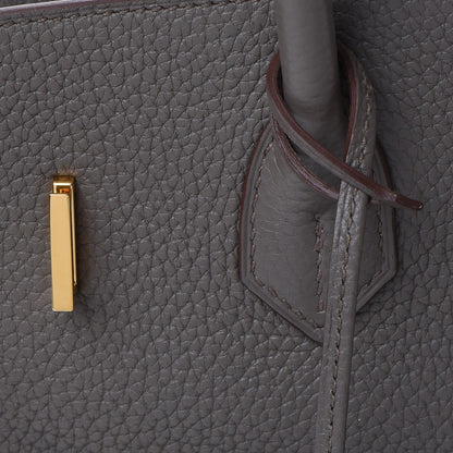 Hermes Taurillon Clemence Birkin 35 Etain 26 of 37