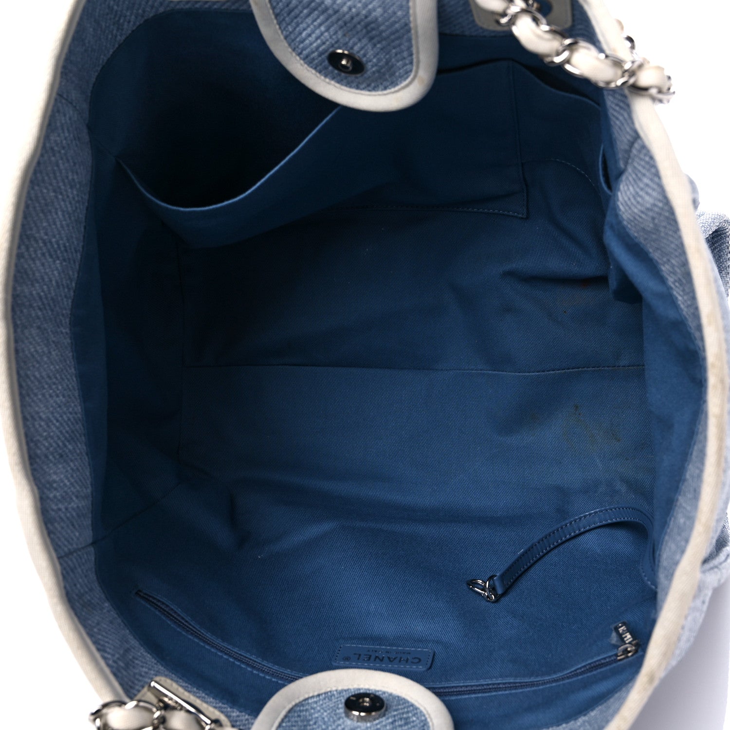 Chanel Canvas Medium Deauville Tote Denim Blue 5 of 14