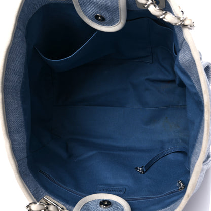 Chanel Canvas Medium Deauville Tote Denim Blue 5 of 14