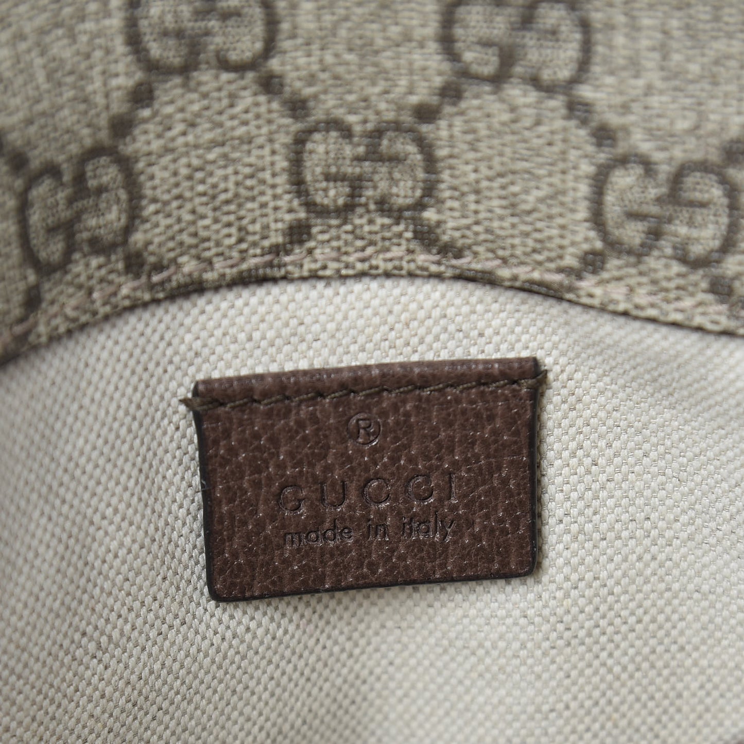 GG Supreme Monogram Neo Vintage Web Belt Bag Brown