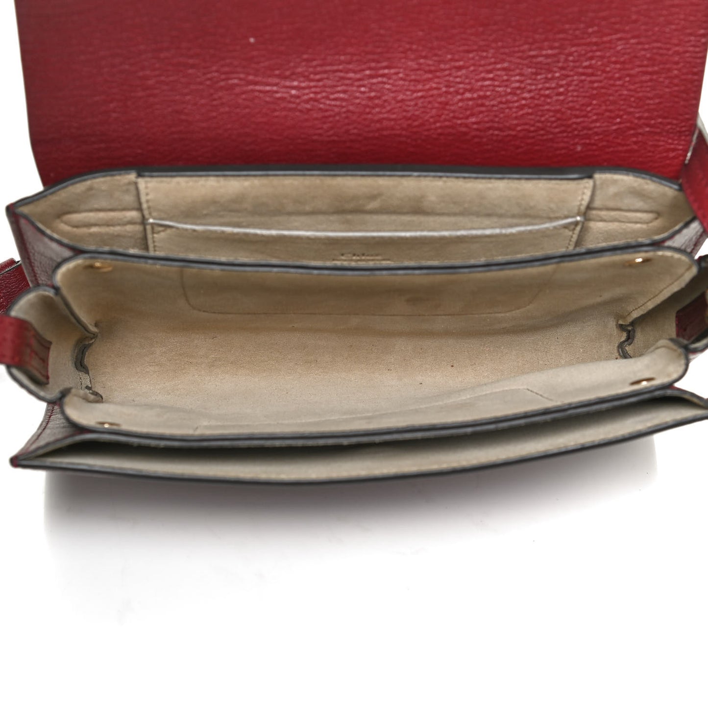 Goatskin Small Faye Shoulder Bag Sienna Red