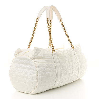 Saint Laurent Nylon Gloria Quilted Travel Bag Milky White 3 of 11