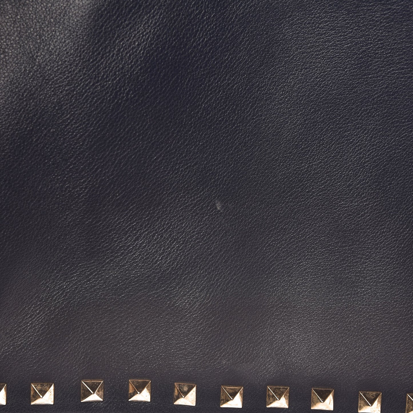 Calfskin Large Rockstud Zip Wristlet Pouch Marine