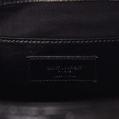 Saint Laurent Sheepskin Tri-Quilt Monogram Medium College Bag Black 7 of 9