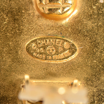 Chanel CC Clip On Earrings Gold 4 of 4
