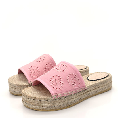 Gucci Canvas Interlocking G Damita Espadrille Sandals 38 Wild Rose 3 of 9