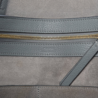 Celine Soft Grained Calfskin Small Belt Cabas Storm 6 of 11