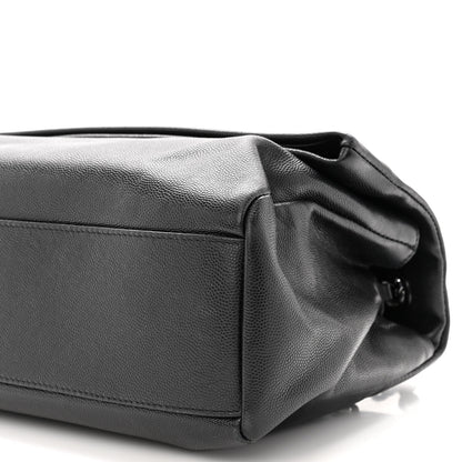 Saint Laurent Grain De Poudre Medium West Hollywood Monogram Fold-Over Black 10 of 10