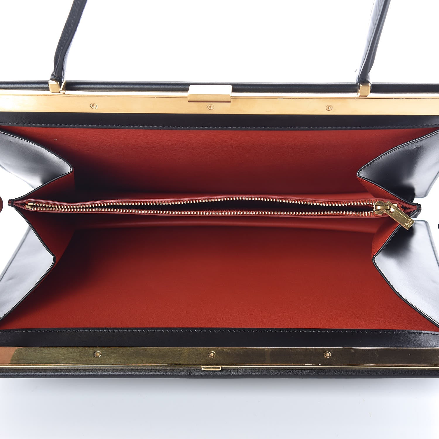 Celine Sleek Calfskin Medium Clasp Bag Black 5 of 9