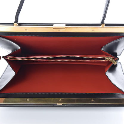 Celine Sleek Calfskin Medium Clasp Bag Black 5 of 9