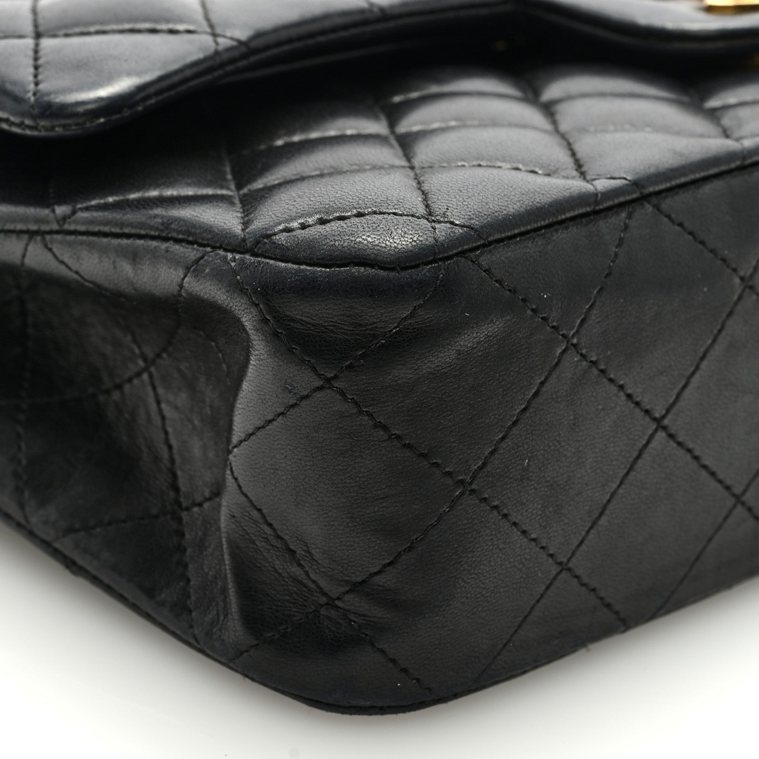 Chanel Lambskin Quilted Medium Double Flap Black 8 of 9