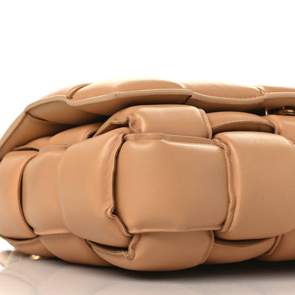 Bottega Veneta Lambskin Maxi Intreccio Padded Chain Cassette Crossbody Bag Caramel 8 of 9