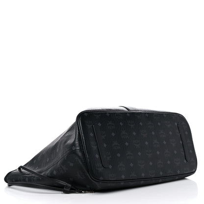 MCM Visetos Large Liz Reversible Shopper Tote Black 4 of 18