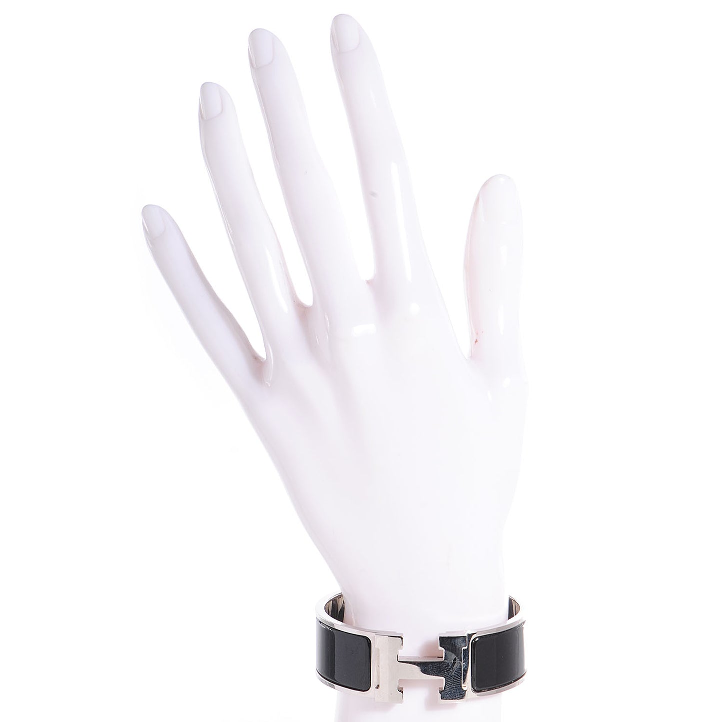 Enamel Wide Clic Clac H Bracelet PM Black