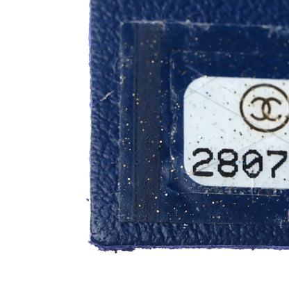 Chanel Calfskin Stitched Egyptian Amulet Drawstring Bag Blue 7 of 9