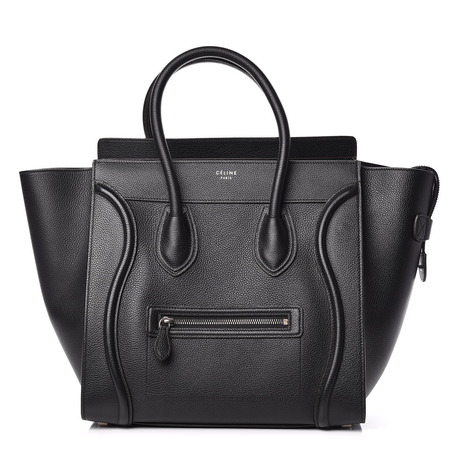 Celine Drummed Calfskin Mini Luggage Black 1 of 13