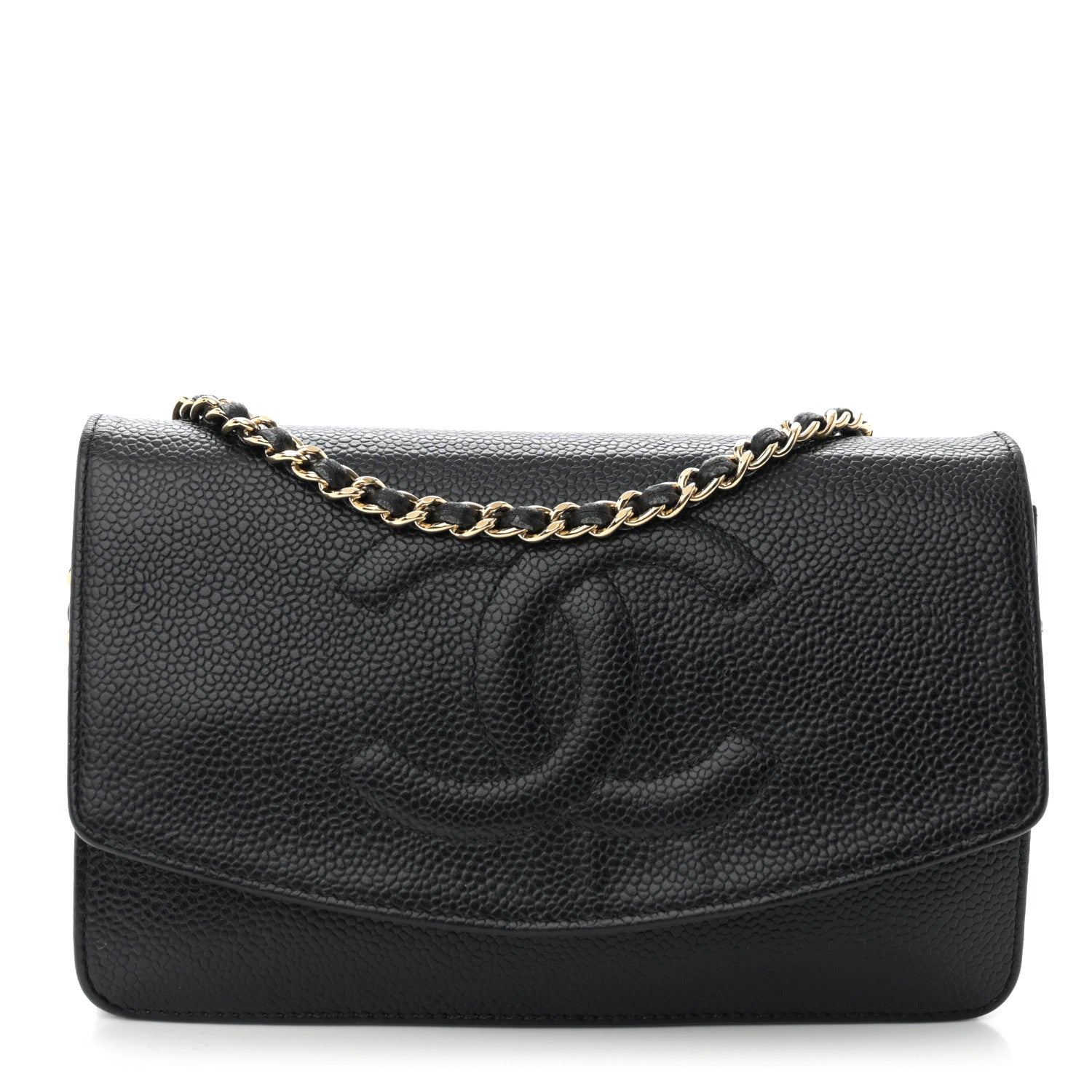 Chanel Caviar Timeless CC Wallet on Chain WOC Black 1 of 12