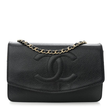 Chanel Caviar Timeless CC Wallet on Chain WOC Black 1 of 12