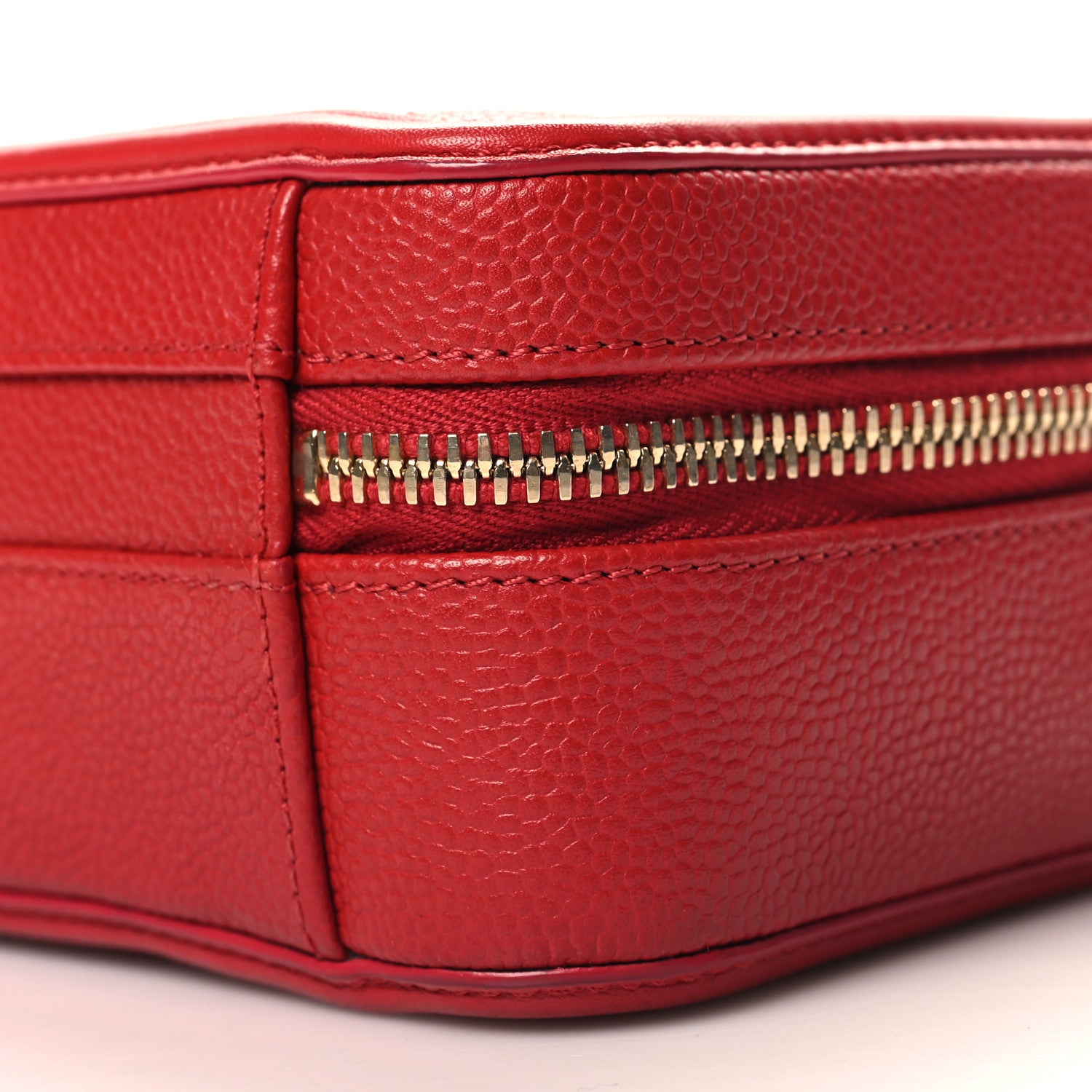 Chanel Caviar Quilted Small CC Filigree Vanity Case Red 10 of 10