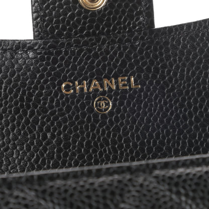 Chanel Caviar Quilted Compact Flap Wallet Black 6 of 9